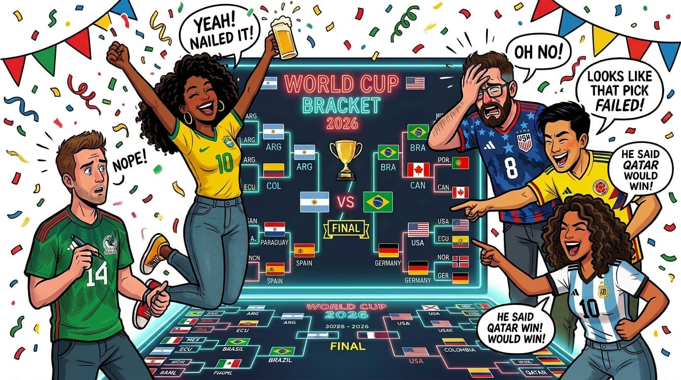 Copa Loca friends around the World Cup bracket
